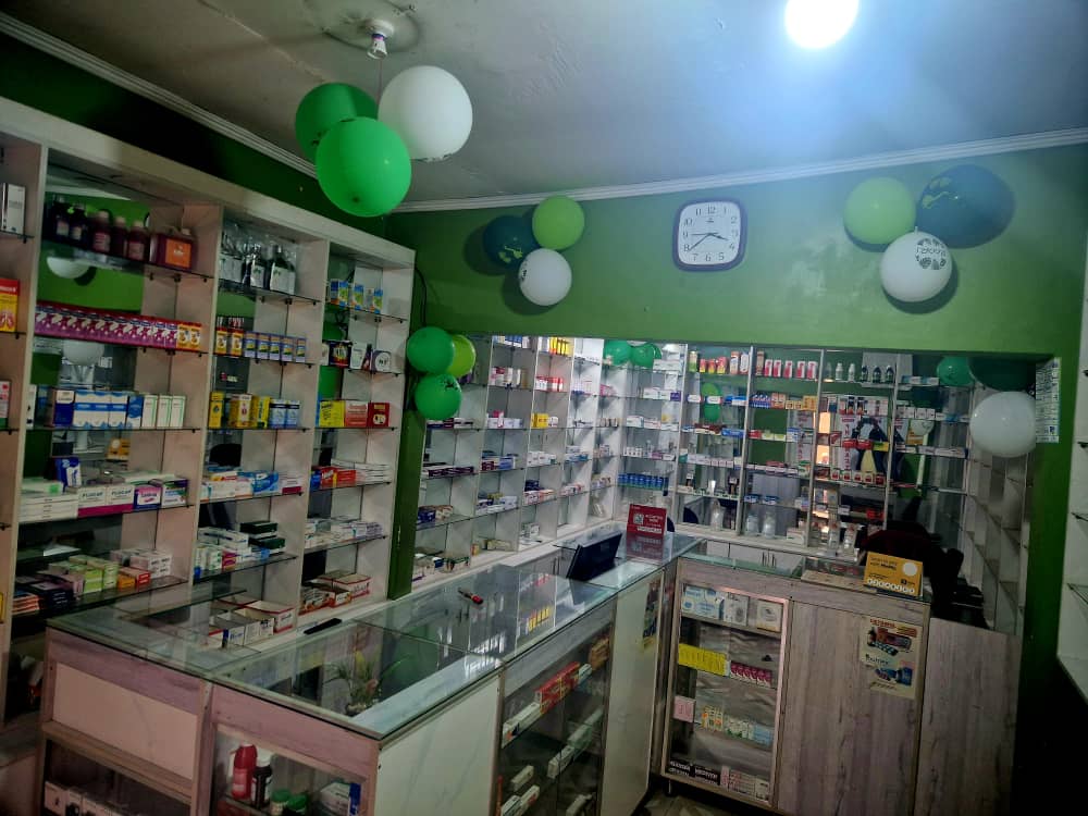Inside Bweza Pharmacy in Kibuye, Kampala